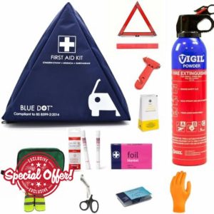 APEX Premium Car Safety Breakdown Kit Icludes Fire Extinguisher