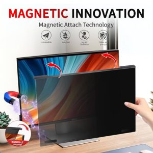 Hanging Computer Screen Privacy Shield for 16:10 Monitor Removable Anti Blue Light Glare Eye Protectio