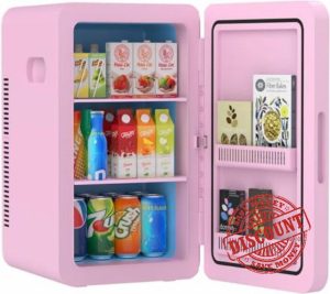 Rebongki Mini Fridge 22L/ 30 Cans Cooler and Warmer Portable Mini Fridge for Bedrooms with Adjustable Shelves