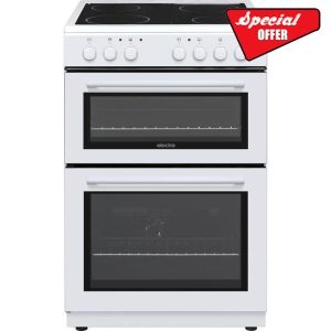 Electra 60cm Electric Cooker with Ceramic Hob - White - A Rated            [Energy Class A]