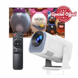 Mini Projector - 2025 Upgraded【Android 11.0 & 4K Full HD Support】Home Theater Projector Native 1080P with WiFi 6