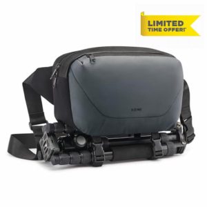 S-ZONE 2 in 1 Camera Bag Waterproof Photography Sling Bag Crossbody Camera Case DSLR with Tripod Holde