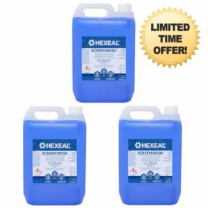 Hexeal Screenwash 15L – 3 x 5L of Extreme Strength