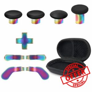 Metal Thumbsticks for Xbox Elite Controller Series 2 Replacement Magnetic Buttons Kit Includes 4 Swap Magnetic Joysticks