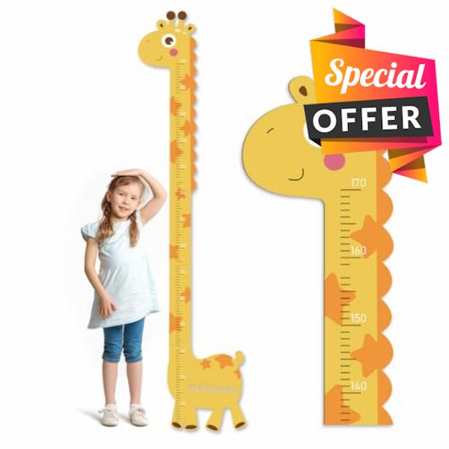 CHARMIBLE Personalised Wooden Print Height Chart for Kids