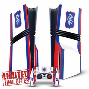 Head Case Designs Officially Licensed Rangers FC Away 2024/25 Kit Vinyl Sticker Gaming Skin Decal Cover Compatible With Sony PlayStation 5 PS5 Pro Disc Edition Console & DualSense Controlle