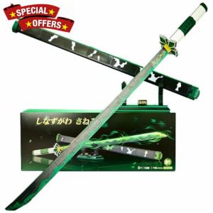 Sword Construction Building Blocks Set with Scabbard and Stand - Glow in the Dark Samurai Katana Replica for Anime Fans
