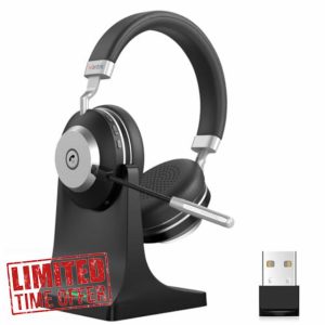 Wantek Wireless Headset with Mic- USB & Bluetooth Connectivity
