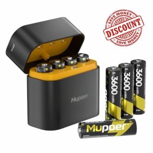 Rechargeable Battery AA Lithium with Charger