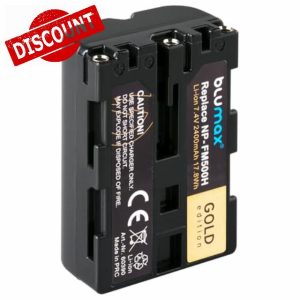 Battery Replacement for Sony NP-FM500H | 2400mAh -| NP-FM500 NP-FM55H for Sony Alpha 77 99 - A77 A99 II - DSLR A580 A850 A900 - VG-C77AM VG-C99AM