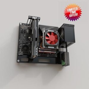 Wall Mounted PC Open Case Computer Frame Chassis Support ATX/MATX/ITX Support Installation On Pegboard