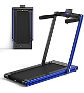 SPOTRAVEL Walking Pad Treadmill, 2.25HP Under Desk Treadmill with 12 Preset Programs, LED Panel, ...