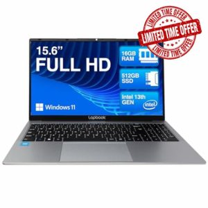 15.6" Full HD Laptop - 16GB RAM 512GB M.2 SSD Windows 11 Home