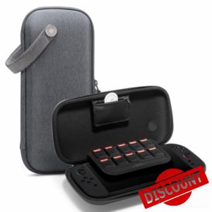 Spigen Klasden Case Compatible with Nintendo Switch 2 2025 Compact Carrying Pouch with Storage for Game Card- Charcoal Gray
