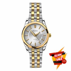 Sekonda Riley 30mm Women's Classic Quartz Watch Two Tone Silver and Gold Plated with Stainless Steel Strap 50m Water Resista