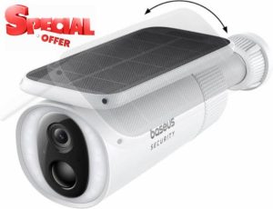 Baseus S1 Security Camera Outdoor Wireless with Auto Tilt Solar Panel and Battery Operated