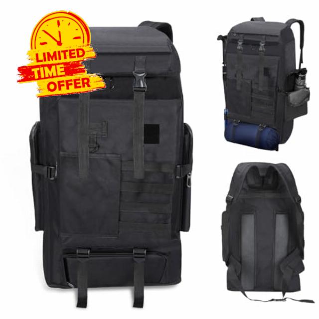 100L Waterproof Hiking Camping Backpack with Rain Cover