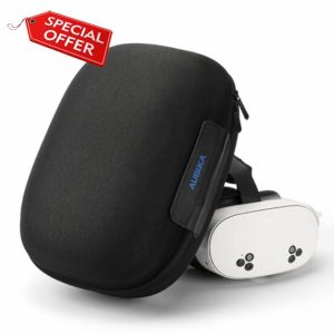 Aubika Carrying Case for Meta Quest 3/3S/2/Pro & PICO 4 Accessories - All-in-One Travel Storage Case for VR Headset