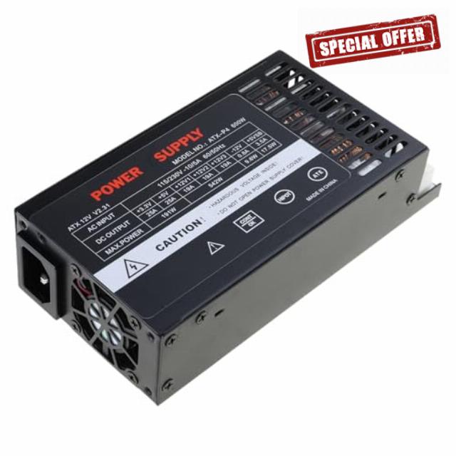 110-264V Gaming 600W Power Supply With Operations Fan 1U Flexs ATXs PSUs For K39 ITX Case