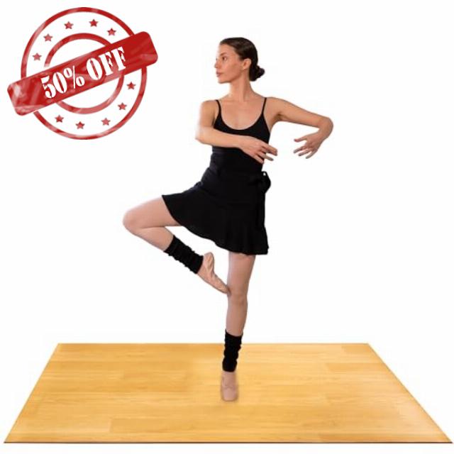 Portable Dance Floor for Home & Studio | Available In: 183 x 122 cm & 122 x 91 cm | Marley Dance Floor Mat for Ballet