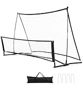 SPOTRAVEL Soccer Goal, Kids Football Goal with All Weather Net & Sturdy PVC Frame, Indoor & Outdo...