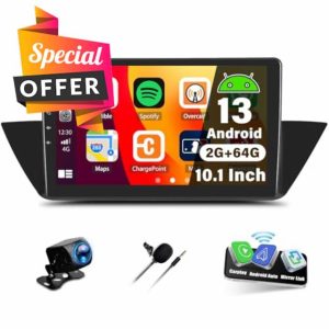 CAMECHO 2G+64G Android Car Stereo for BMW X1 E84 2010-2016 Wireless CarPlay Android Auto Radio with AHD Backup Camera