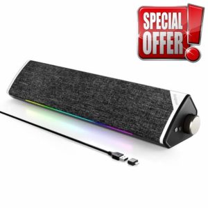 SOULION R60 PC Speakers Bluetooth 5.3 Soundbar for Desktop Computer