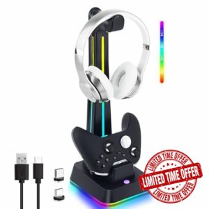 Mcbazel RGB Headphone Stand and Charging Station for Xbox Series X&S/Elite 1/ Elite 2/One/One X/One S/One Elite