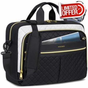 IGOLUMON 17 Inch Laptop Bag for Women Messenger Bag Work Bags for Women Computer Bag 17.3 Inch Laptop Briefcase for Business Office College Travel
