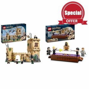 LEGO Harry Potter Hogwarts Castle: Flying Lessons + Dueling Club Playsets Collectible Minifigures Draco Malfoy