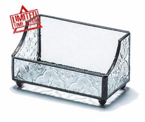 Utopz Retro Stained Glass Business Card Holder