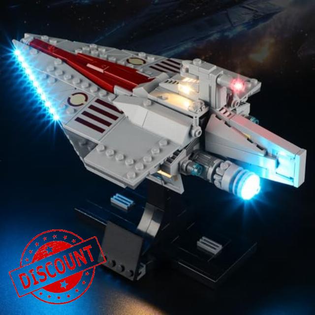 BOOZUU Light Kit for Lego-75404 Acclamator-Class Assault Ship - Lighting Compatible with Lego Star Wars Acclamator-Class Assault Ship 75404 Building Set for Adults (Lights Only
