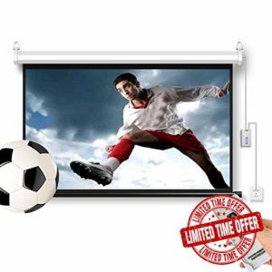 Wrinkle-free Projection Screen Motorized Projection Screen 60" 4:3 HD 4K Movie Screen with Remote Control