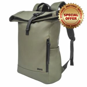 Roll Top Water Resistant Backpack Men and Women with Padded 15.6" Laptop & Tablet Compartments | Versatile Rolltop Backpack | Expandable Travel Rucksack for Work
