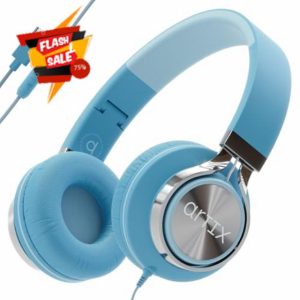 ARTIX CL750 USB C Wired Headphones with Mic and Volume Control — Noise Isolating Computer On-Ear Headphones with Wire