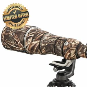 Waterproof Lens Camouflage Coat for Canon EF 200-400mm F4 L is USM Extender 1.4X Rain Cover Lens Protective Sleeve Case-#9d Grass Waterproof