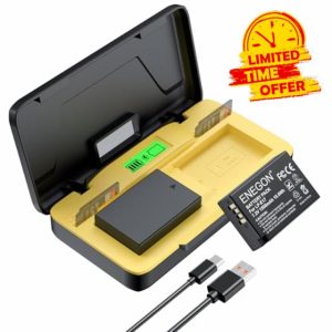 ENEGON LP-E17 Battery(2*1500mAh) 20W LCD Fast Charger SD Card Slot Set for Canon Rebel SL3