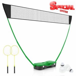 COSTWAY Portable Badminton Net Set