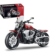 Ebortsin Motorcycle Building Blocks Set - 642 Pcs Retro Motorbike Building Kits, V4CR Supermotorc...