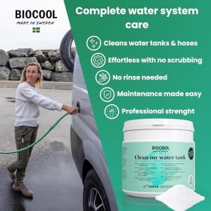RV & Boat Tank & Hose Cleaning System - Dissolves Deposits & Dirt - Enough to clean a 1000 ltr water tank (500ml Powder)