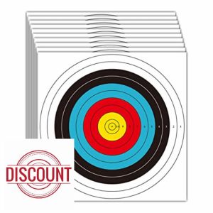 THREE ARCHERS 30pcs/50pcs Targets Paper Standard Archery 40cm 10 Ring Bow and Arrow Targets for Hunting & Shooting Archery Accessories for Target Practice