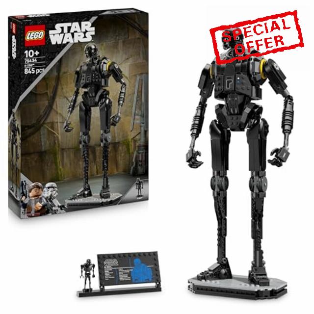 LEGO Star Wars 75434 K-2SO Security Droid Figure - Posable Play & Display Building Toy - Collectible Model Kit incl. an Information Plaque - Gift for Boys