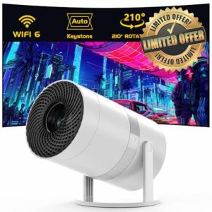 【Auto Keystone】Mini Projector WiFi6 Bluetooth with Android App