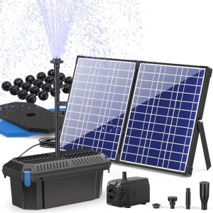 1200 l/h Solar Pond Filter Kit with Pump for Garden