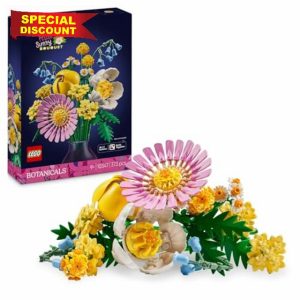 LEGO Botanicals Petite Sunny Bouquet - Faux Flowers Building Set - incl. Artificial Bluebells