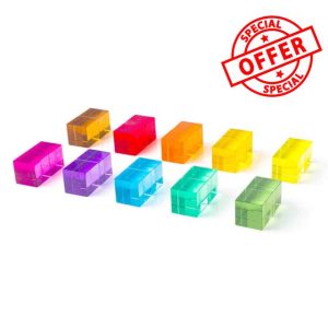 20 Pcs Crystal Acrylic Cubes Children Learning Color Light Shadow Toy