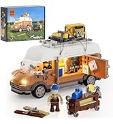 FUNWHOLE Cheese House Lighting Building Block Set - Home Cheese Collection LED Light Construction Animals Construction Kit 867...