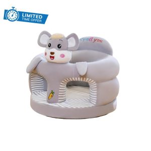 Baby Seat Baby Sit up Chair Cartoon Animals Plush Sofa Chair Toddler Baby Learn to Sit up Chair Sofa Washable Cover for Back Head Support Sitting Infant Seat (Mouse)