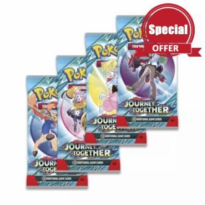 Latest SV9 PKM 4 x Journey Together Booster with 10 Trading Cards In Each Pack - UK