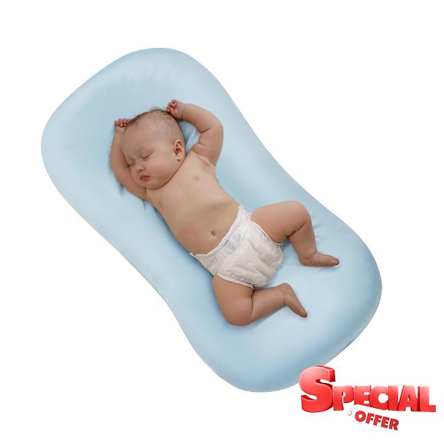 Baby Lounger Bionic Organic Lounger Soft Breathable Baby Nest for Newborn Infant Babies 0-18 Month (Blue